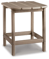 Sundown Treasure Driftwood 2 Outdoor Chairs with End Table — angled view