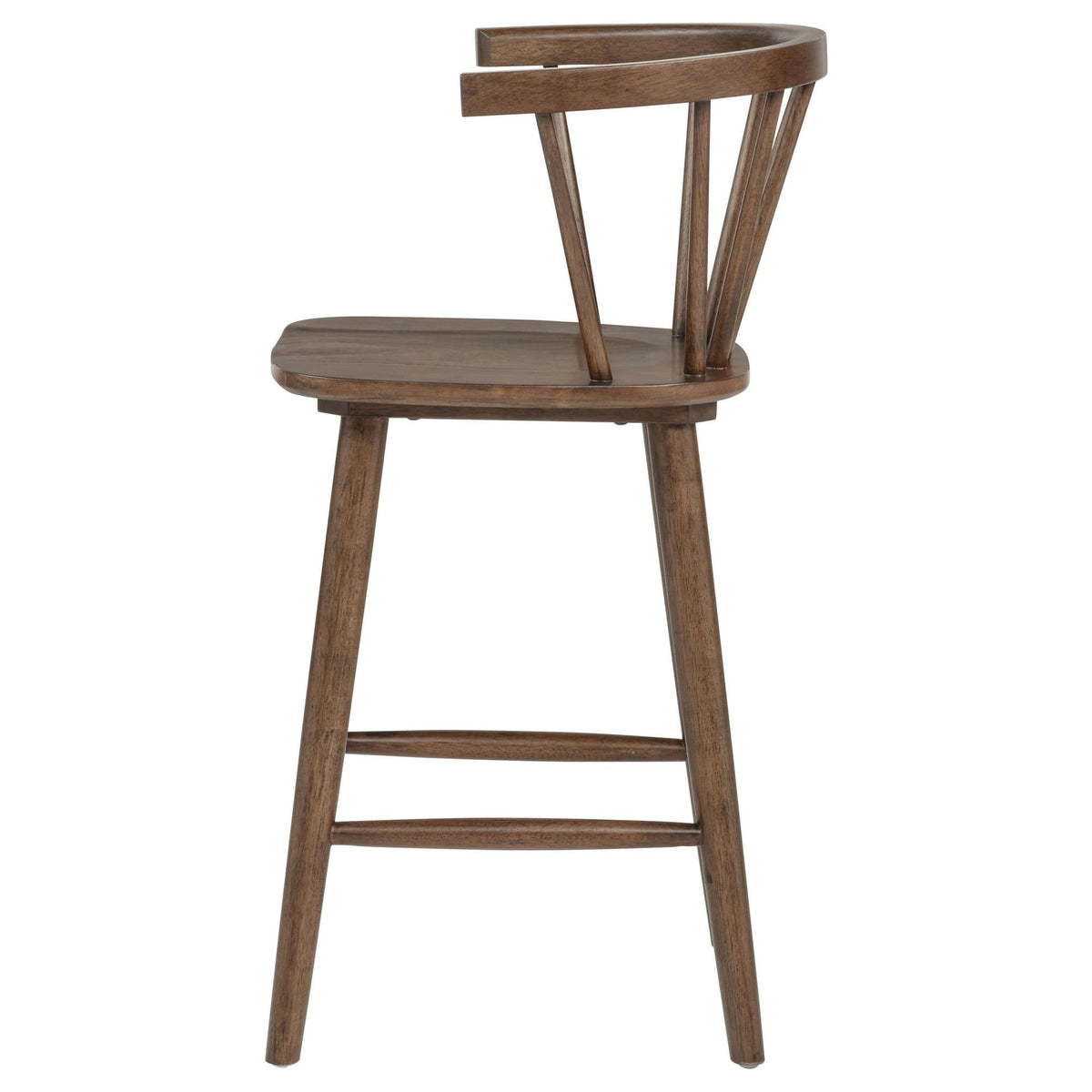 Jeffries 2-Piece Curved Spindle-Back Counter Chair Set Walnut — product image 5