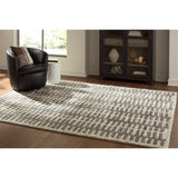 Cartlett White/Taupe/Black Large Rug — product view