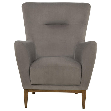 Catala Upholstered High Back Accent Chair Stone and Coffee — product image 3