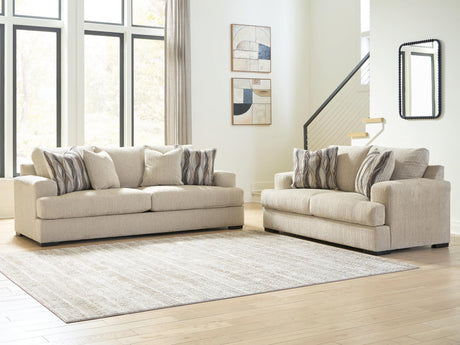 Lofwood Oatmeal Sofa and Loveseat Set — product view