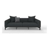 Maison Black 3-Seater Sofa - Ella Furniture