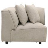 Crane 5-piece Modular Sectional Sofa Beige — product image 12