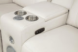 Rojas Dual Power Reclining Loveseat with Bluetooth Speakers Greige — product image 15
