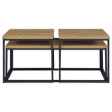 Straden 3-piece Engineered Wood Coffee Table Set Mango and Black