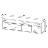 Sentnor 79-inch 4-door Engineered Wood TV Stand Media Console Mango