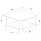 Dixon 2-piece Rectangular Wood Coffee Table Set Espresso