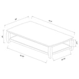 Dixon 2-piece Rectangular Wood Coffee Table Set Espresso