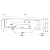 Thori 63-inch 2-door TV Stand Media Console Dark Brown