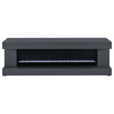 Mallory TV Stand Fireplace Console Bluetooth Speaker Grey High Gloss