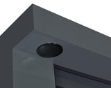 Mallory TV Stand Fireplace Console Bluetooth Speaker Grey High Gloss