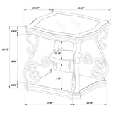 Laney 3-piece Glass Top Coffee and End Table Set Dark Merlot