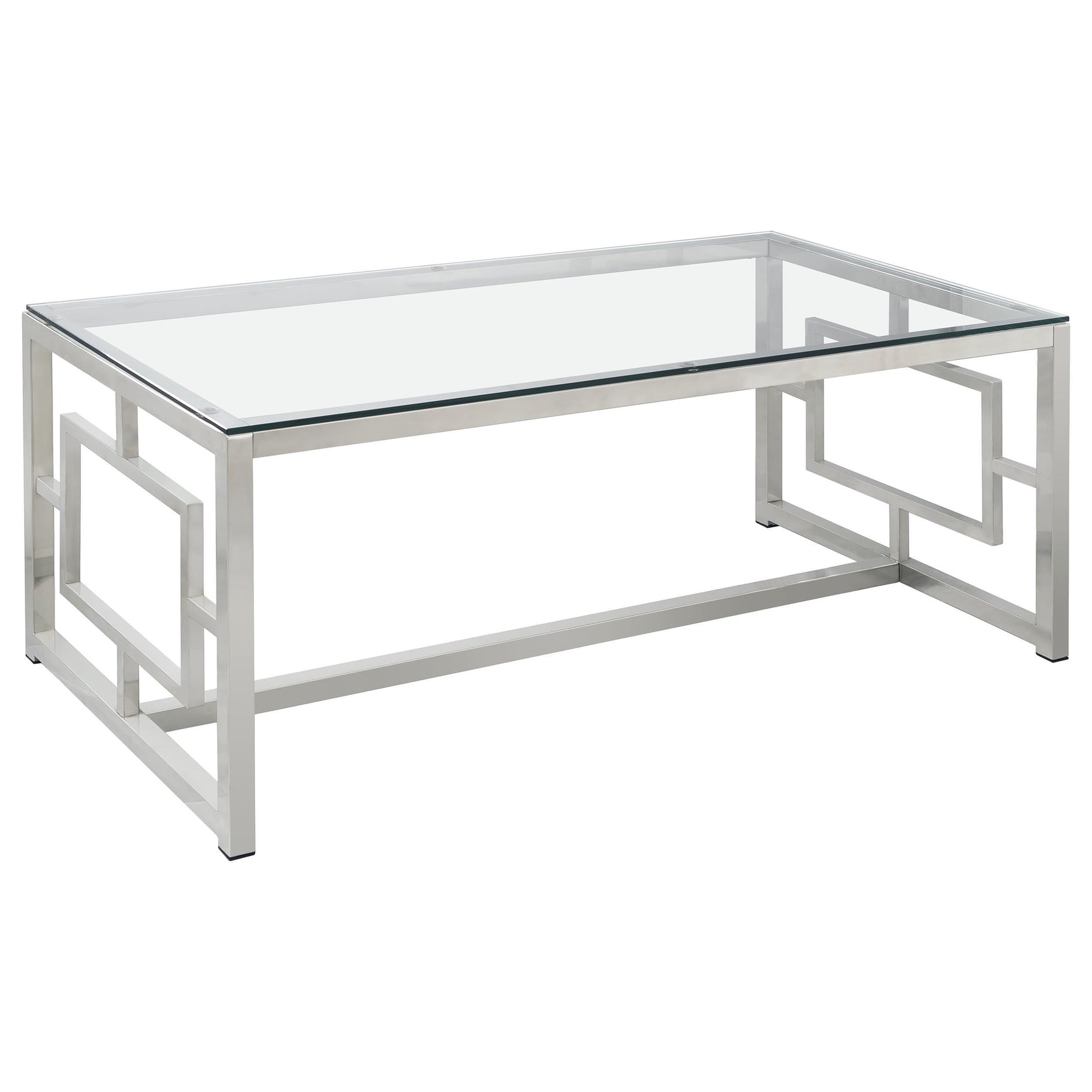 Merced 2-piece Rectangular Coffee and End Table Set Nickel