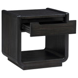 Leandro 2-piece Wood Coffee and End Table Set Burnished Black