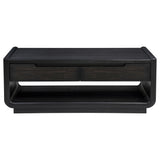 Leandro 3-piece Wood Coffee and End Table Set Burnished Black