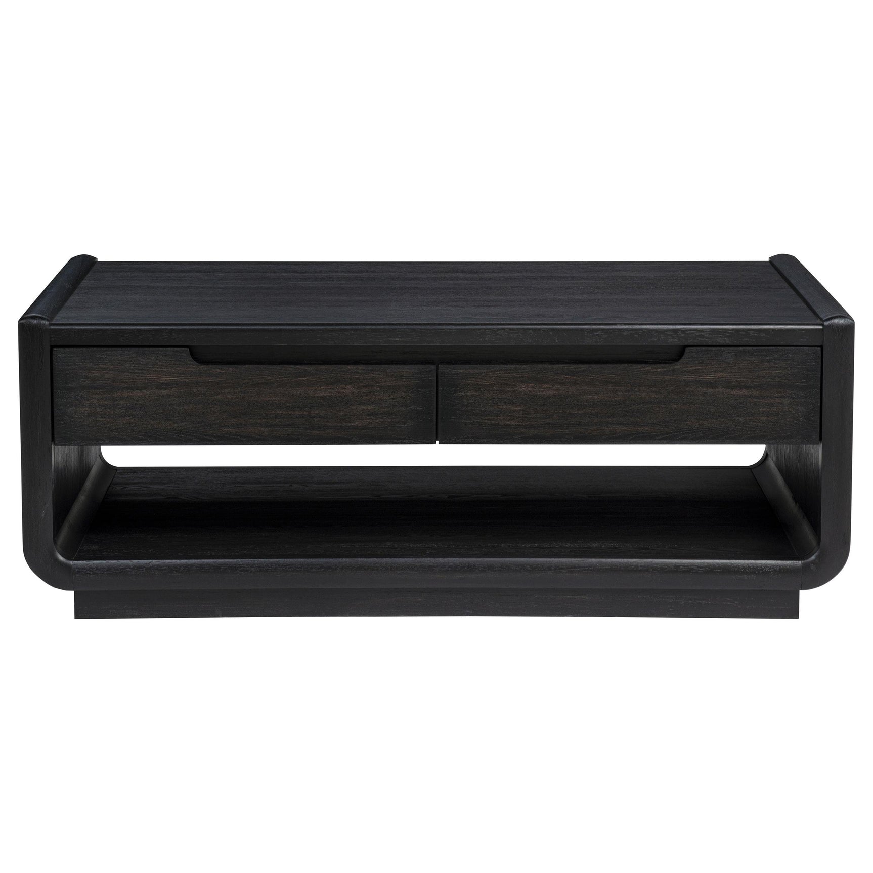 Leandro 2-drawer Wood Cocktail Coffee Table Burnished Black