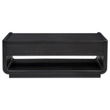 Leandro 2-drawer Wood Cocktail Coffee Table Burnished Black