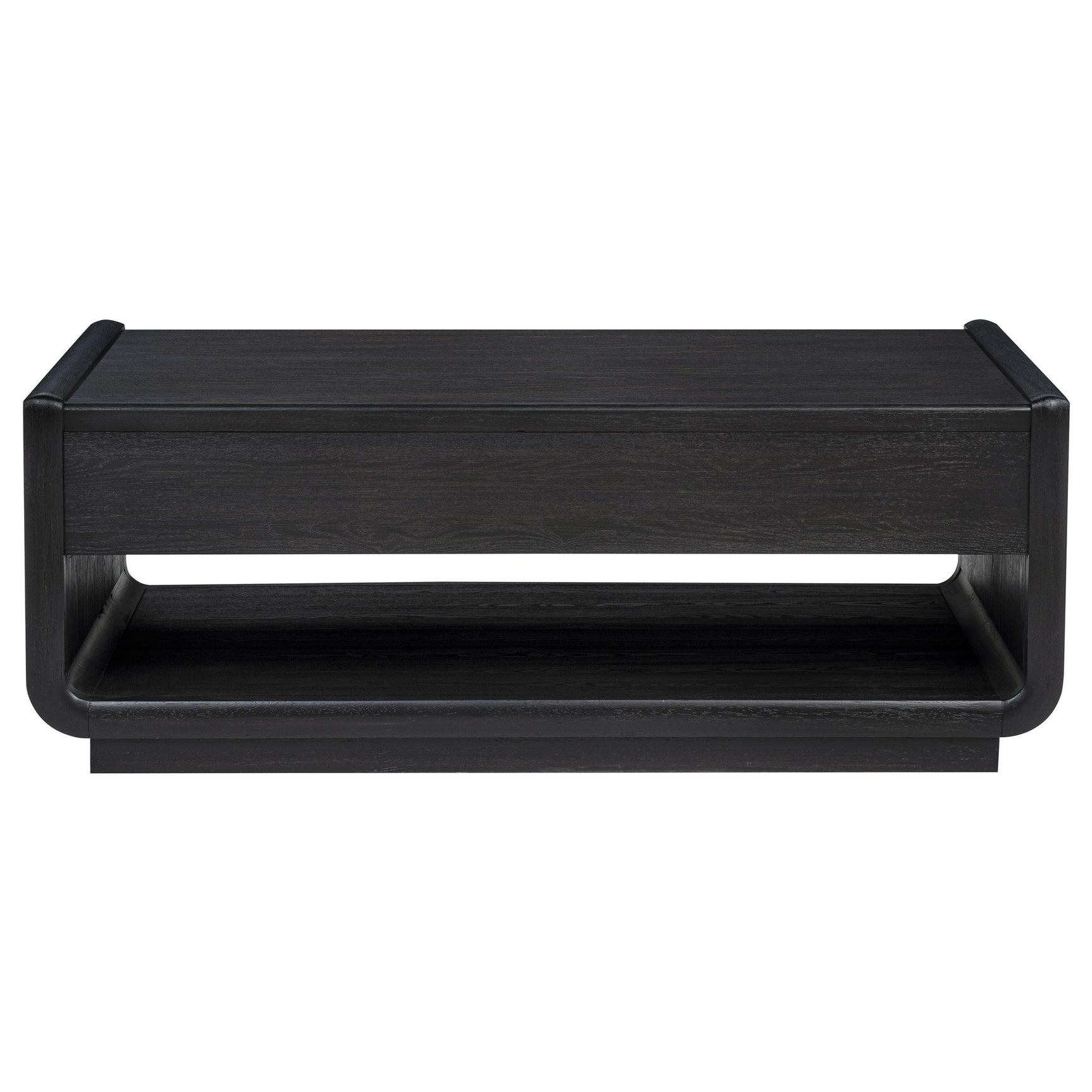 Leandro 2-drawer Wood Cocktail Coffee Table Burnished Black