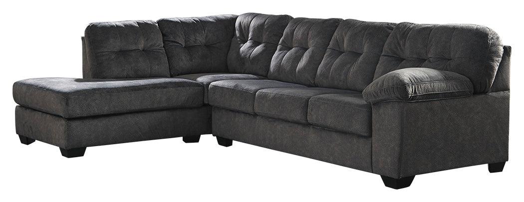Accrington Granite Microfiber 2-Piece Sleeper Sectional With Chaise 70509S2 - Ella Furniture