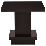 Reston 2-piece Square Coffee and End Table Set Cappuccino