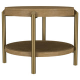 Arini 2-piece Round Coffee and End Table Set Sand Wash