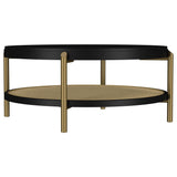 Arini 3-piece Round Coffee and End Table Set Black