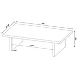 Max 2-piece Rectangular Coffee and End Table Set Black