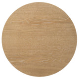 Ottowa Round Wood Side End Table with Shelf Light Oak