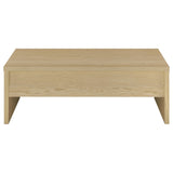 Canoga 2-piece Lift Top Cocktail Coffee Table Set Light Oak