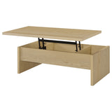 Canoga 3-piece Lift Top Cocktail Coffee Table Set Light Oak