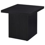 Devar 2-piece Square Cocktail Coffee End Table Set Black