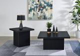 Devar 3-piece Square Cocktail Coffee End Table Set Black