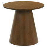 Franklin 2-piece Round Pedestal Coffee Table Set Dark Brown