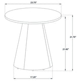 Franklin 2-piece Round Pedestal Coffee Table Set Dark Brown