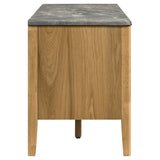 Bradley 63-inch 2-Door SmartTop TV Stand Grey and Natural