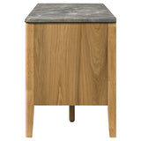 Bradley 63-inch 2-Door SmartTop TV Stand Grey and Natural
