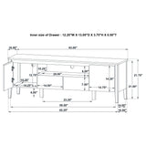 Bradley 63-inch 2-Door SmartTop TV Stand Grey and Natural