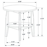 Bradley Round SmartTop End Side Table Grey and Natural