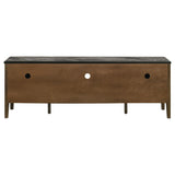 Bradley 63-inch 2-Door SmartTop TV Stand Smokey Grey and Brown