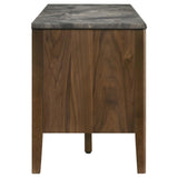 Bradley 63-inch 2-Door SmartTop TV Stand Smokey Grey and Brown