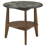 Bradley 3-Piece Round SmartTop Coffee Table Set Smokey Grey and Brown