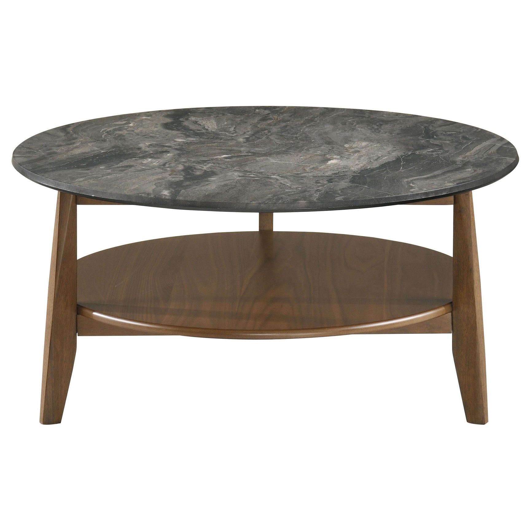 Bradley 3-Piece Round SmartTop Coffee Table Set Smokey Grey and Brown