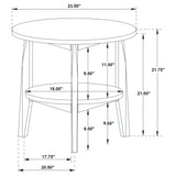 Bradley 3-Piece Round SmartTop Coffee Table Set Smokey Grey and Brown