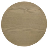 Hamlyn Round Fluted Occasional Side End Table Natural Oak