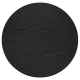 Hamlyn Round Fluted Occasional Side End Table Black