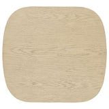 Kailani Coastal Square End Side Table with Shelf Beige Oak