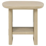 Kailani 2-piece Coastal Coffee and End Table Set Beige Oak