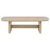 Kailani 2-piece Coastal Coffee and End Table Set Beige Oak