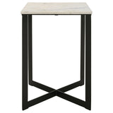 Tobin 2-piece Marble Top Coffee and End Table Set White
