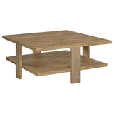 Dawn 2-piece Round Coffee and End Table Set Mango Brown